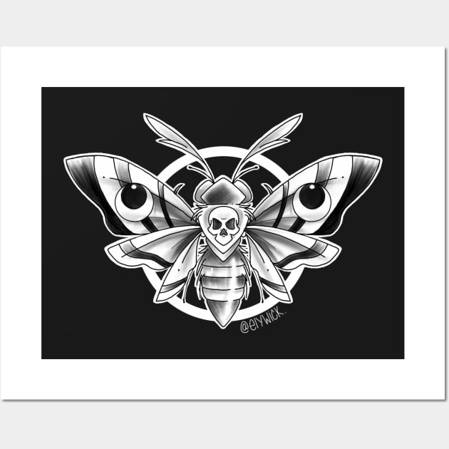 deathhead hawkmoth Wall Art by elywick